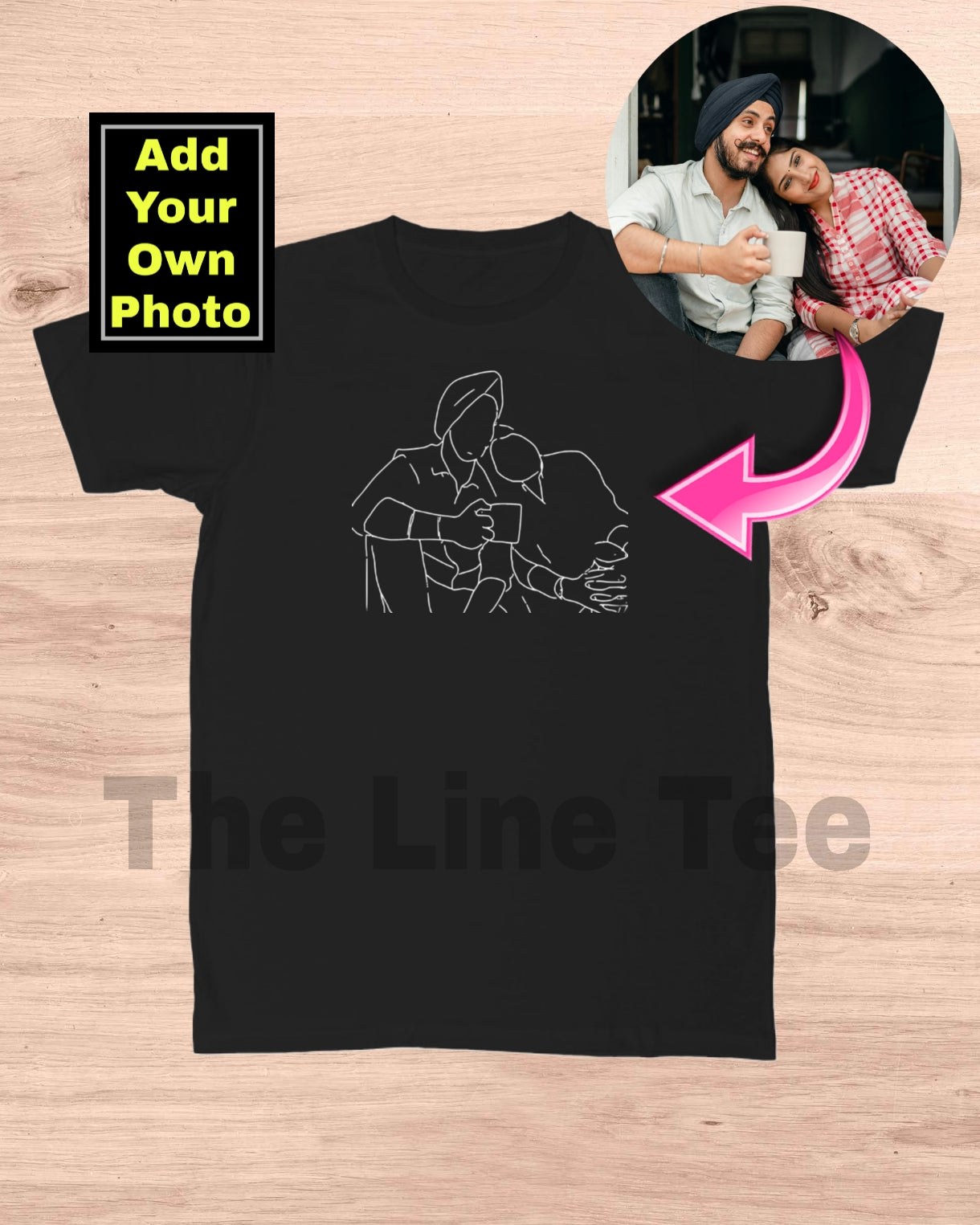 TheLineTee™ Personalized Line Art Premium Unisex T-Shirt