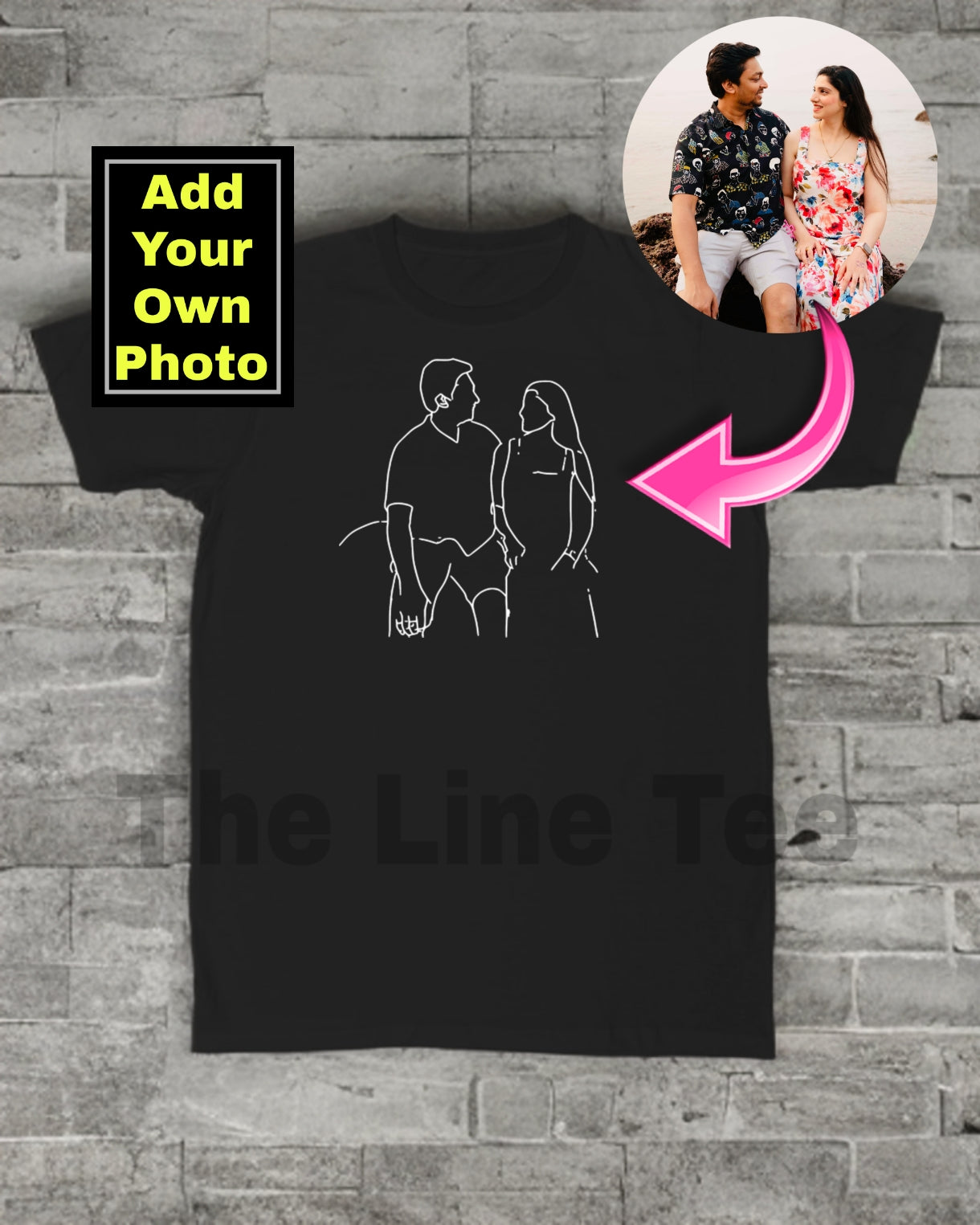 TheLineTee™ Personalized Line Art Premium Unisex T-Shirt