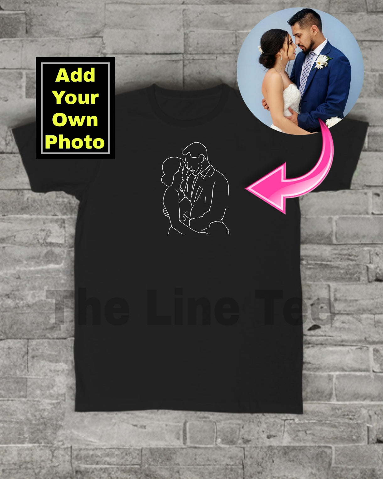 TheLineTee™ Personalized Line Art Premium Unisex T-Shirt