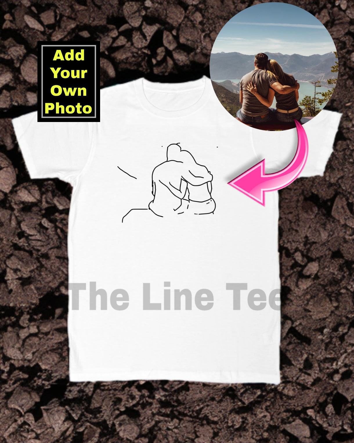 TheLineTee™ Personalized Line Art Premium Unisex T-Shirt