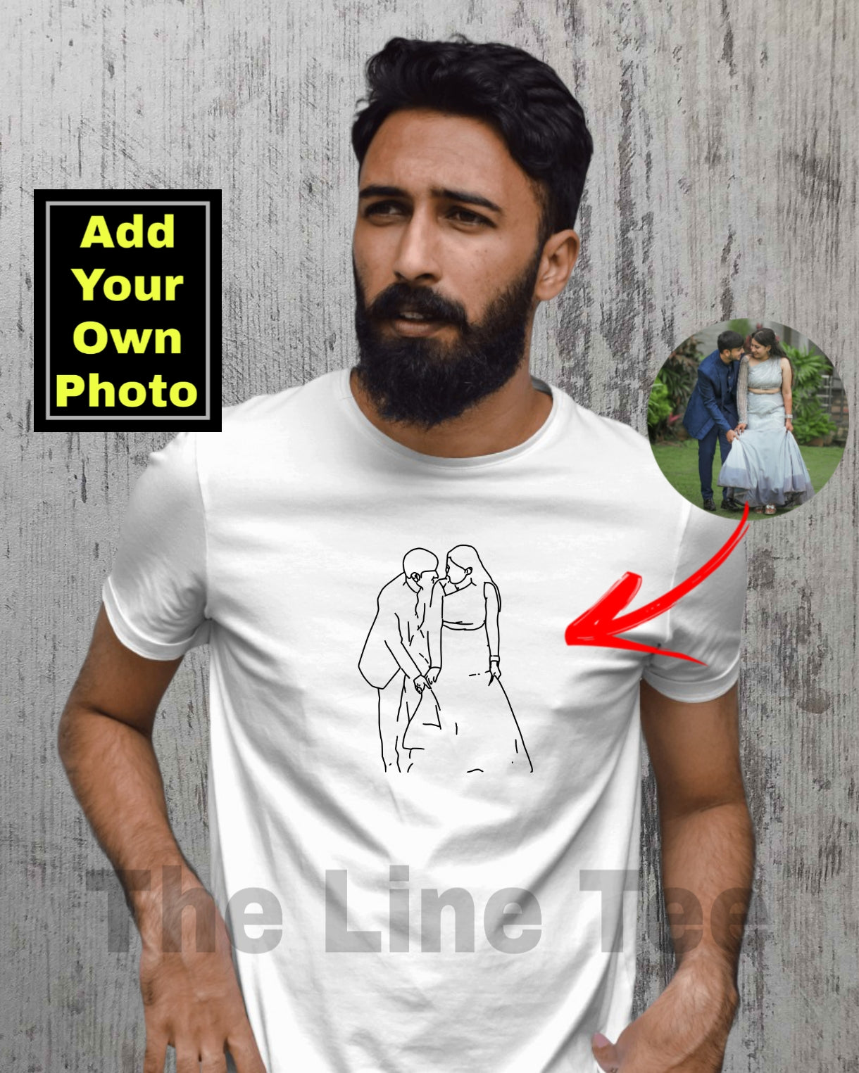 TheLineTee™ Personalized Line Art Premium Unisex T-Shirt