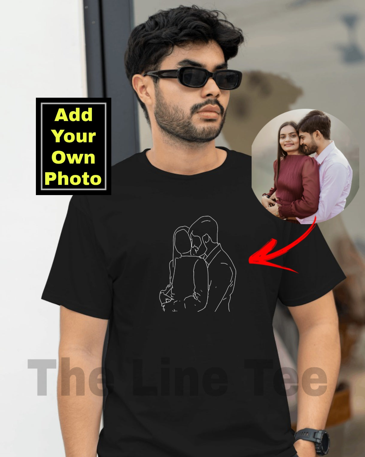 TheLineTee™ Personalized Line Art Premium Unisex T-Shirt